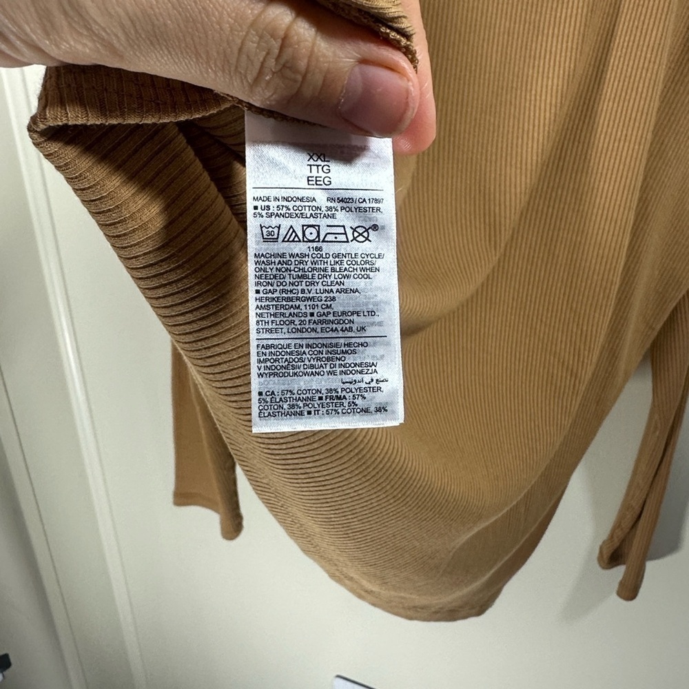 NWT Old Navy Tan Ribbed Long Sleeve Turtleneck Sweater Top XXL - Picture 9 of 9
